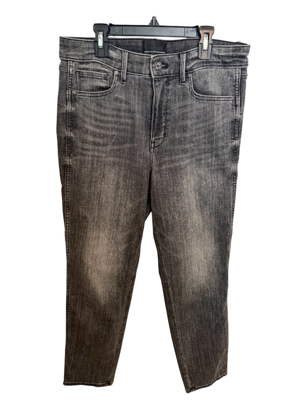 White House Black Market Washed Black Straight Leg Jeans